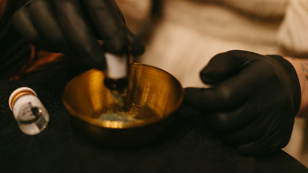 Acne treatment mixing at the skin sanctum in denver