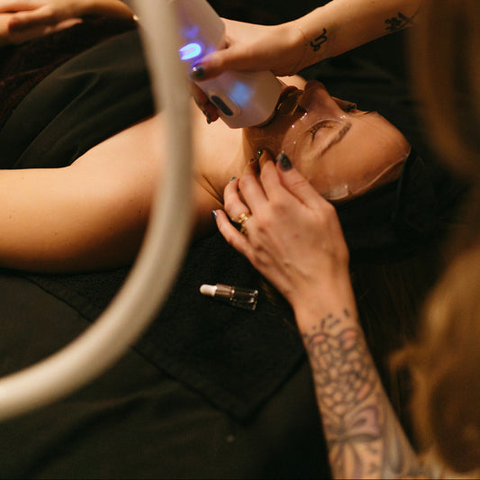 Facial service at the skin sanctum in Denver co