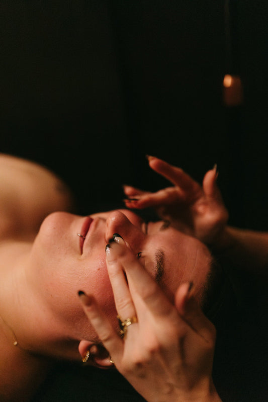Facial massage being performed at the skin sanctum in Denver co